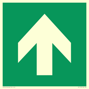 E907 Safe condition: Up / forwards arrow (90 deg supplimentary)